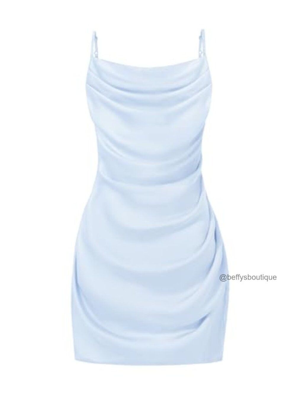 Girls Formal Bodycon Dress Ruched Cowl Neck Sleeveless Mini Special Occasion